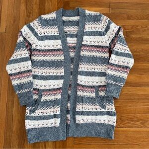 L.L. Bean Cotton Open Cardigan Sweater
